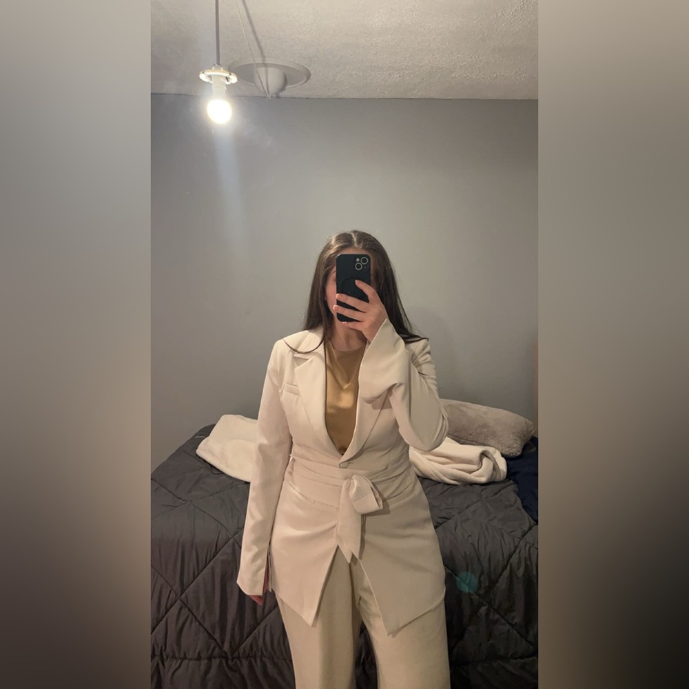 Zahraa The Label: Carolina Tie Waist Blazer